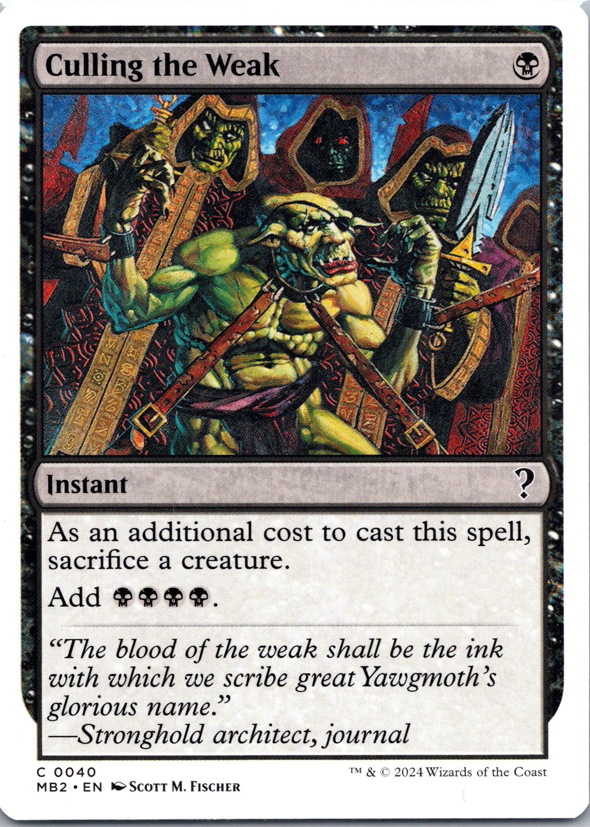 Culling the Weak (White Border)