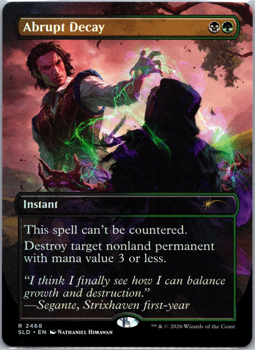 Abrupt Decay