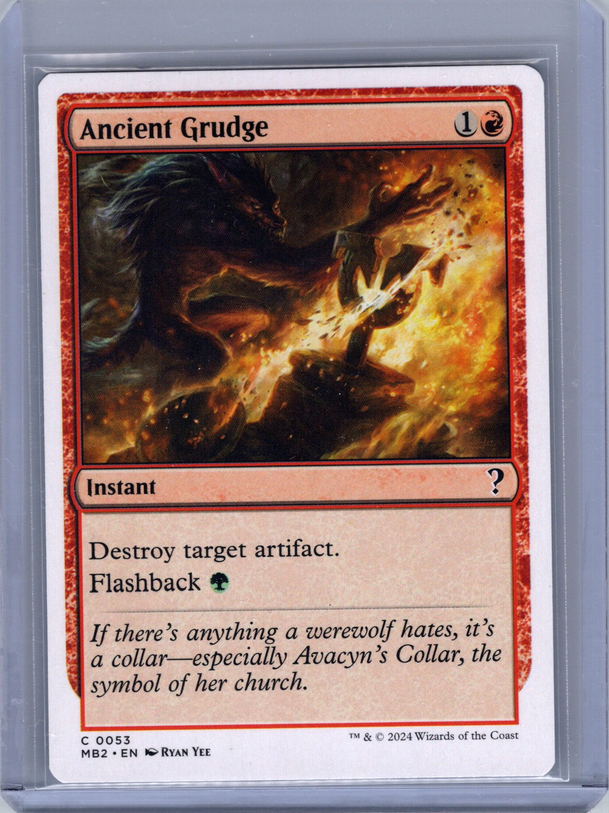 Ancient Grudge (White Border)